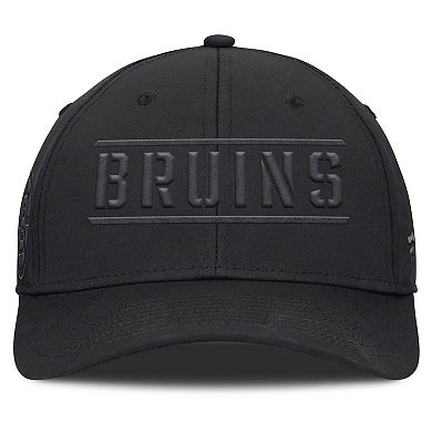 Men's Fanatics Black Boston Bruins Fundamentals Ruck Up Flex Hat