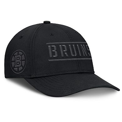 Men's Fanatics Black Boston Bruins Fundamentals Ruck Up Flex Hat
