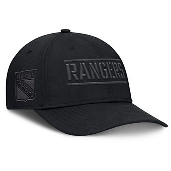 Men's Fanatics Black New York Rangers Fundamentals Ruck Up Flex Hat