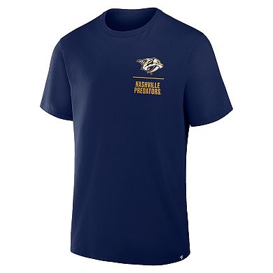 Men's Fanatics Navy Nashville Predators Crash The Net Legacy T-Shirt