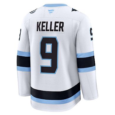 Men's Fanatics Clayton Keller White Utah Mammoth Away Premium Player Jersey