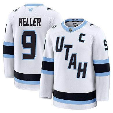 Men's Fanatics Clayton Keller White Utah Mammoth Away Premium Player Jersey