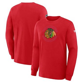 Men's Fanatics Red Chicago Blackhawks Authentic Pro Property Of Practice Long Sleeve T-Shirt