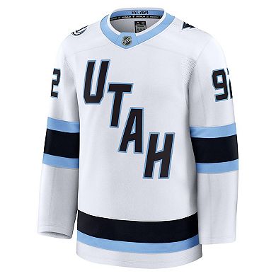 Men's Fanatics Logan Cooley White Utah Mammoth Away Premium Player Jersey