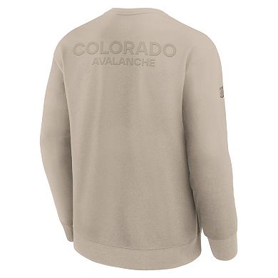Men's Fanatics Tan Colorado Avalanche Authentic Pro Road Tri-Blend Sweatshirt