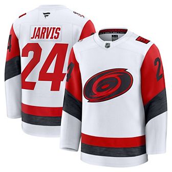 Men's Fanatics Seth Jarvis White Carolina Hurricanes Away Premium Jersey