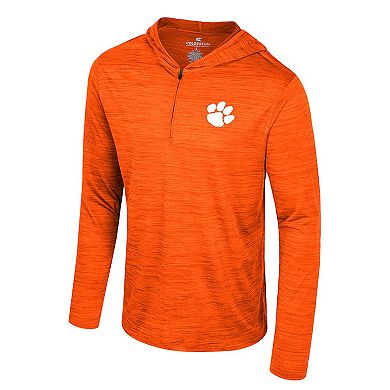 Men's Colosseum Orange Clemson Tigers Always Sunny Lightweight Quarter-Zip Hoodie
