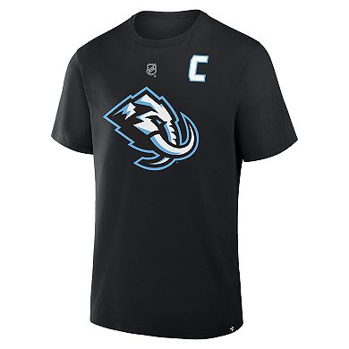 Men's Fanatics Clayton Keller Black Utah Mammoth Authentic Stack Name & Number T-Shirt