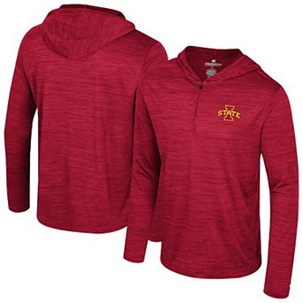 Men's Colosseum Cardinal Iowa State Cyclones Always Sunny Lightweight Quarter-Zip Hoodie