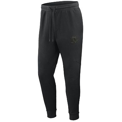 Men's Fanatics Black Pittsburgh Penguins Authentic Pro Road Tri-Blend Joggers