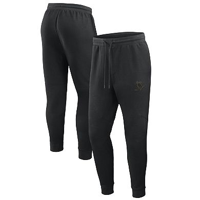 Men's Fanatics Black Pittsburgh Penguins Authentic Pro Road Tri-Blend Joggers