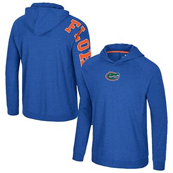 Men's Colosseum Royal Florida Gators Back in Business Long Sleeve Raglan Hooded T-Shirt