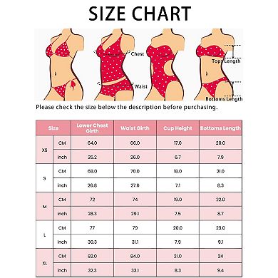 2 Sets Women's Drawstring Halter Bikini Sets, 4 Pcs Tie Back Swimsuit Triangle Bottoms Cover Up Tops