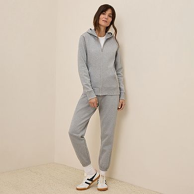 Brushed Fleece Zip Hoodie Made With Organic Cotton