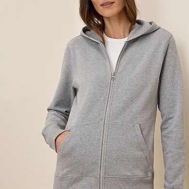 Brushed Fleece Zip Hoodie Made With Organic Cotton