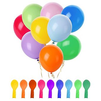 Vibrant Latex Balloons 54-Pack 12” Assorted Rainbow Colors for Birthday Parties