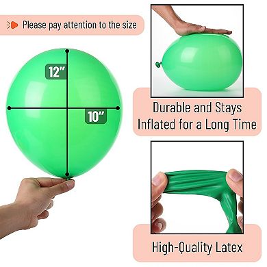 Vibrant Latex Balloons 54-Pack 12” Assorted Rainbow Colors for Birthday Parties