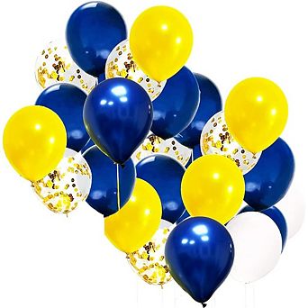 Graduation Decorations, Blue & Yellow Balloons for Graduation & Birthday Party Supplies 20 pc