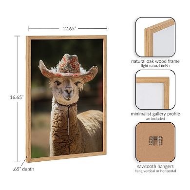Gallery Boho Llama Alpaca Wearing A Western Cowgirl Hat Print by The Creative Bunch Studio