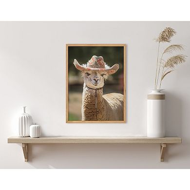 Gallery Boho Llama Alpaca Wearing A Western Cowgirl Hat Print by The Creative Bunch Studio
