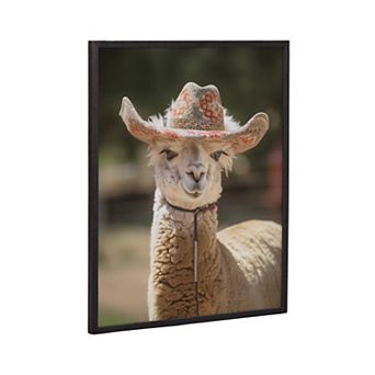 Gallery Boho Llama Alpaca Wearing A Western Cowgirl Hat Print by The Creative Bunch Studio