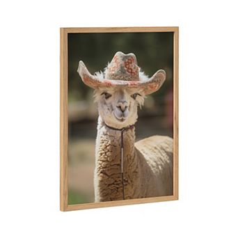 Gallery Boho Llama Alpaca Wearing A Western Cowgirl Hat Print by The Creative Bunch Studio
