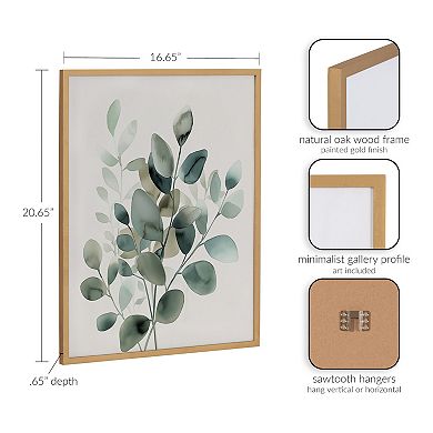 Gallery Modern Minimalist Botanical Watercolor in Muted Teal Print by The Creative Bunch Studio