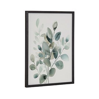 Gallery Modern Minimalist Botanical Watercolor in Muted Teal Print by The Creative Bunch Studio