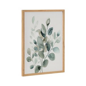 Gallery Modern Minimalist Botanical Watercolor in Muted Teal Print by The Creative Bunch Studio