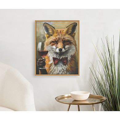 Gallery Traditional Fox Wine Tasting Print by The Creative Bunch Studio