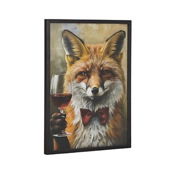 Gallery Traditional Fox Wine Tasting Print by The Creative Bunch Studio