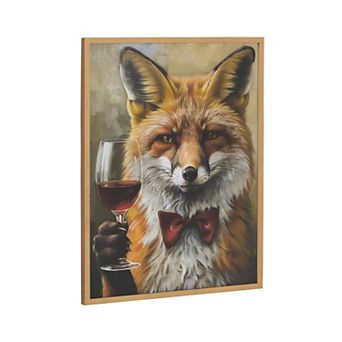 Gallery Traditional Fox Wine Tasting Print by The Creative Bunch Studio