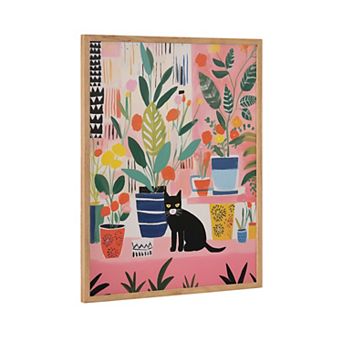 Gallery Whimsical Houseplants and a Black Kitty Cat Print by The Creative Bunch Studio