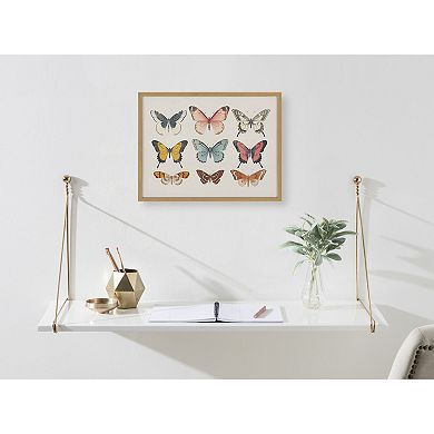 Gallery Vintage Style Muted Pastel Butterflies II Print by The Creative Bunch Studio