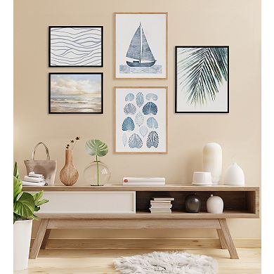 Gallery Nautical Blue Sailboat Print by The Creative Bunch Studio