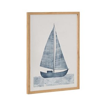 Gallery Nautical Blue Sailboat Print by The Creative Bunch Studio