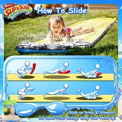 Wham-O Slip N Slide Wave Rider 18ft with Boogie, Summer Outdoor Toys for Kids 5-12 Years