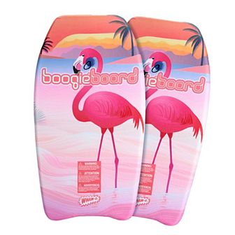 Wham-O 33 Inch Boogie Board, Body Board Lightweight with Wrist Leash - 2 Pack