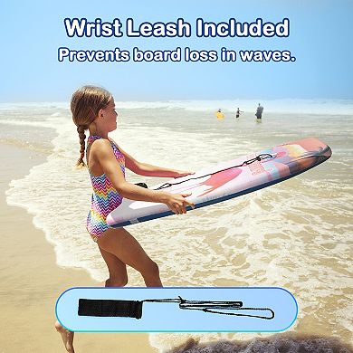 Wham-O 33 Inch Boogie Board, Body Board Lightweight with Wrist Leash - 2 Pack