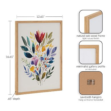 Gallery Jewel Tone Botanical Watercolor Bouquet Print by The Creative Bunch Studio