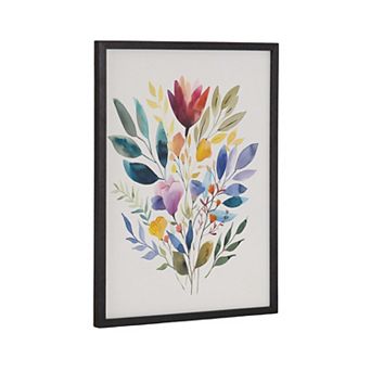 Gallery Jewel Tone Botanical Watercolor Bouquet Print by The Creative Bunch Studio