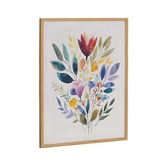 Gallery Jewel Tone Botanical Watercolor Bouquet Print by The Creative Bunch Studio