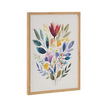 Gallery Jewel Tone Botanical Watercolor Bouquet Print by The Creative Bunch Studio