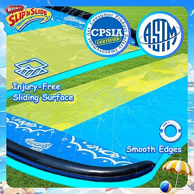 Wham-O Slip N Slide Double Wave Rider 18ft with Boogie, for Kids 5-12 Years Summer Toys Easy Setup