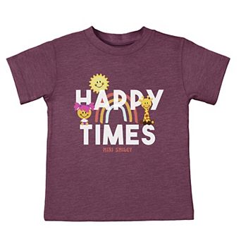 Mini Smiley Happy Times - Toddler Short Sleeve Graphic T-Shirt