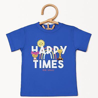 Mini Smiley Happy Times - Toddler Short Sleeve Graphic T-Shirt