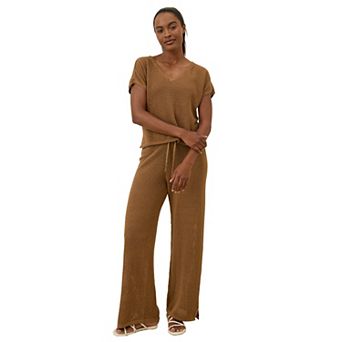 Beachside Crochet Knit Pant Made With Organic Cotton