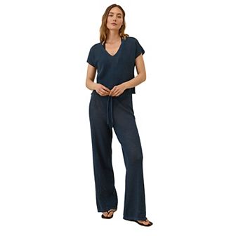Beachside Crochet Knit Pant Made With Organic Cotton