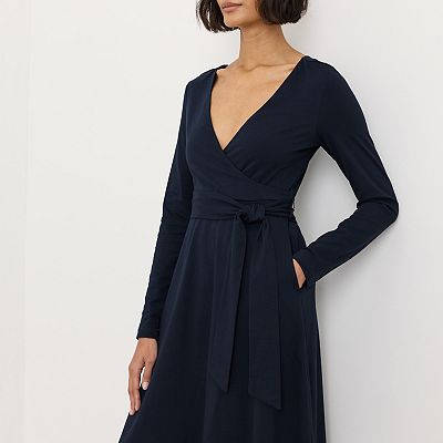 Fit & Flare Wrap Dress Made With Organic Cotton