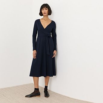 Fit & Flare Wrap Dress Made With Organic Cotton